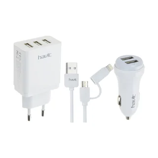شارژر فندکی هویت مدل HV-ST802 3 in 1 101822700