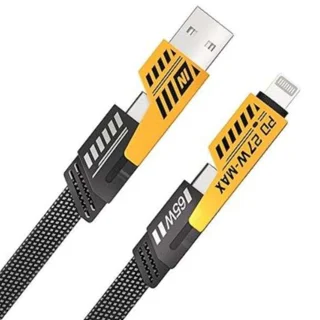 کابل تبدیل USB/USB-C به لایتنینگ/USB-C اچ تی ام مدل 4in1 طول 1.2 متر 101807945