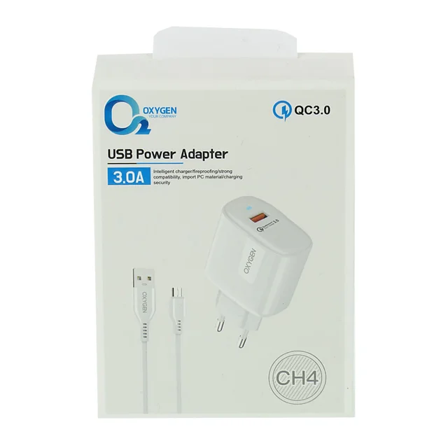 شارژر دیواری اکسیژن مدل CH4 به همراه کابل MicroUSB 101840218